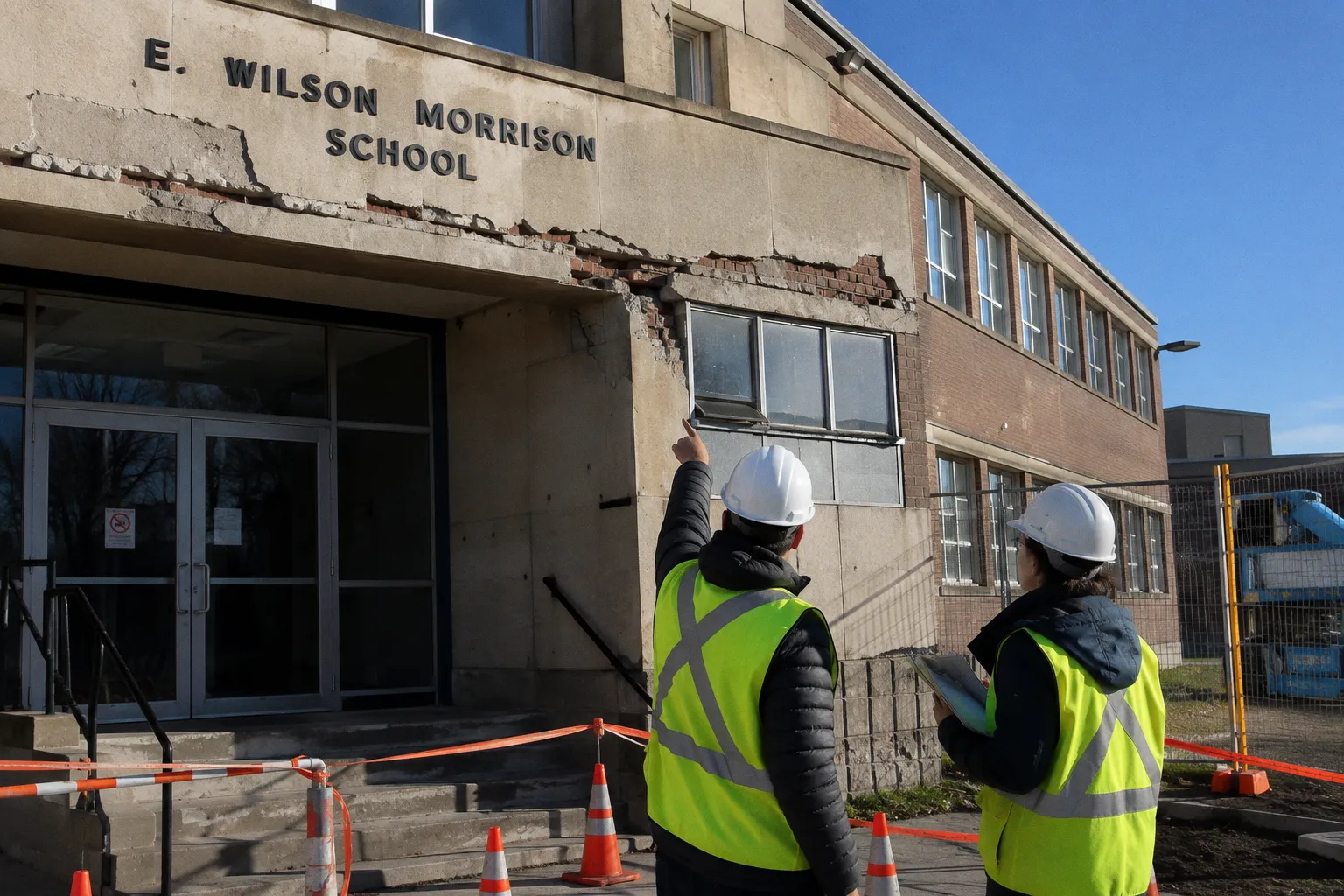 Désordres sur la façade de l'école E. Wilson Morrison : le point sur la structure