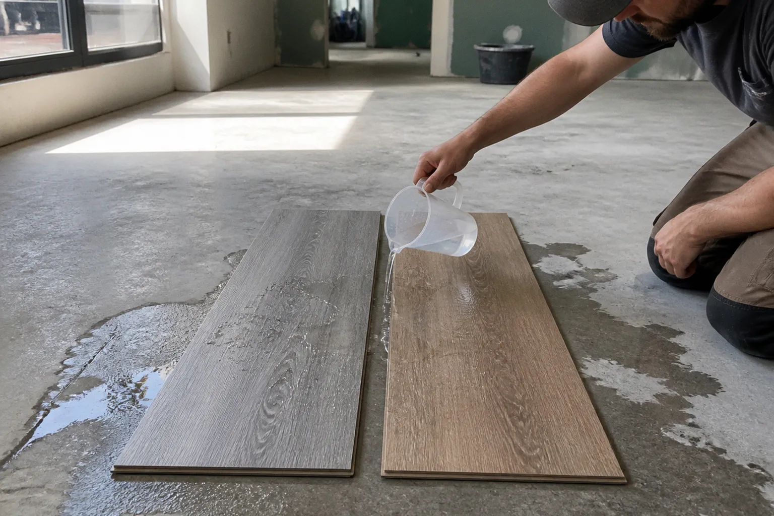 Lames PVC ou stratifié : le test d'usure en pièce humide